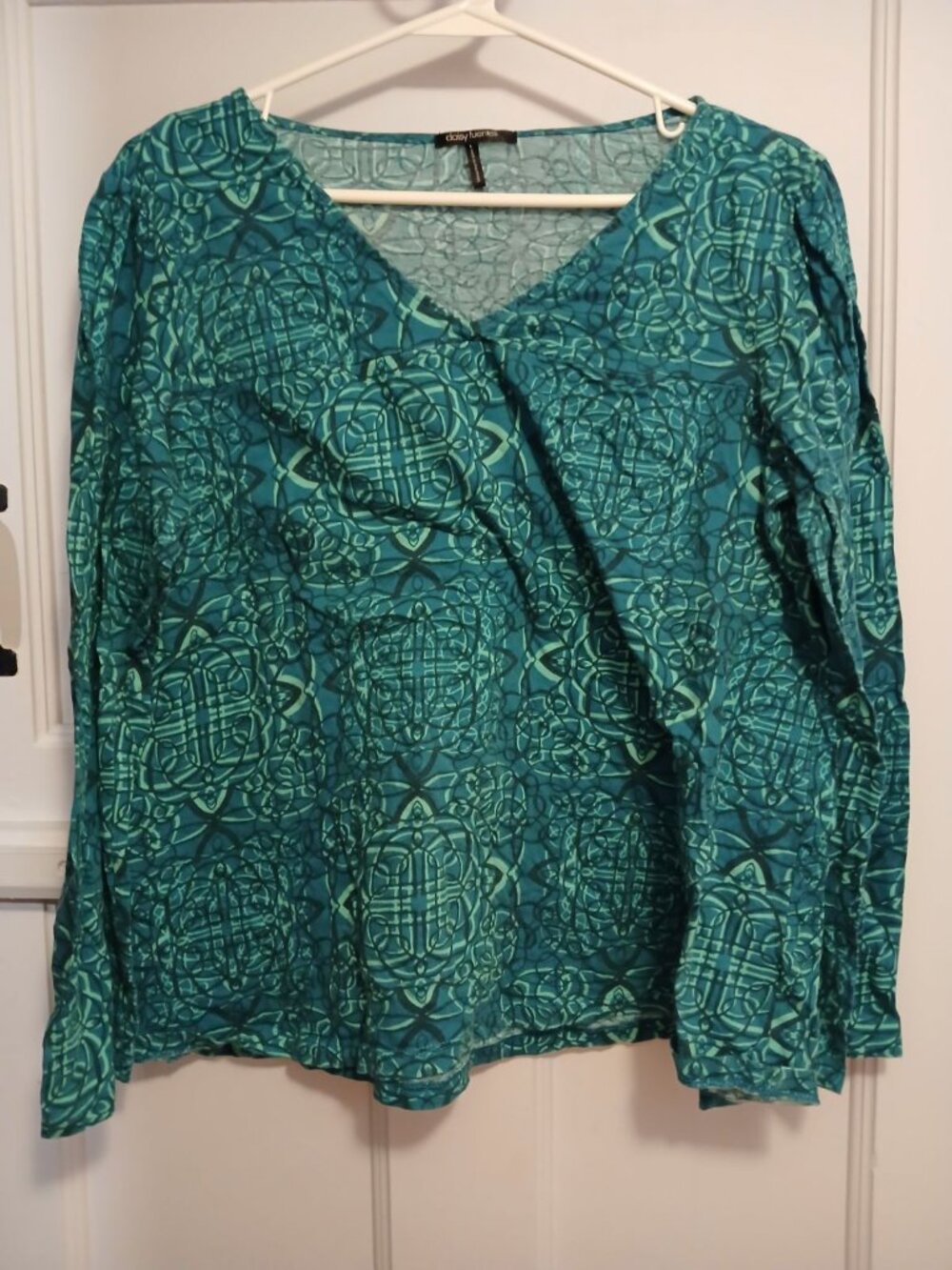 Daisy Fuentes Womens L Long Sleeve Shirt